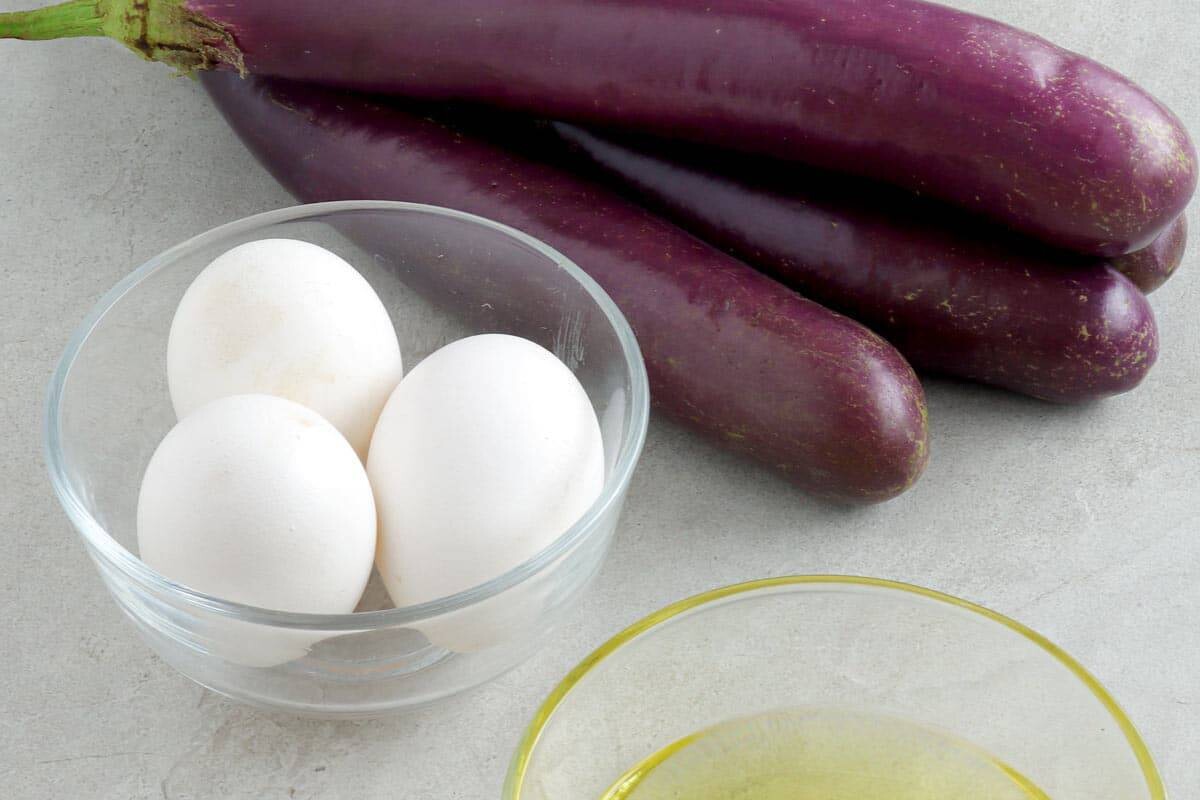 Tortang Talong ingredients